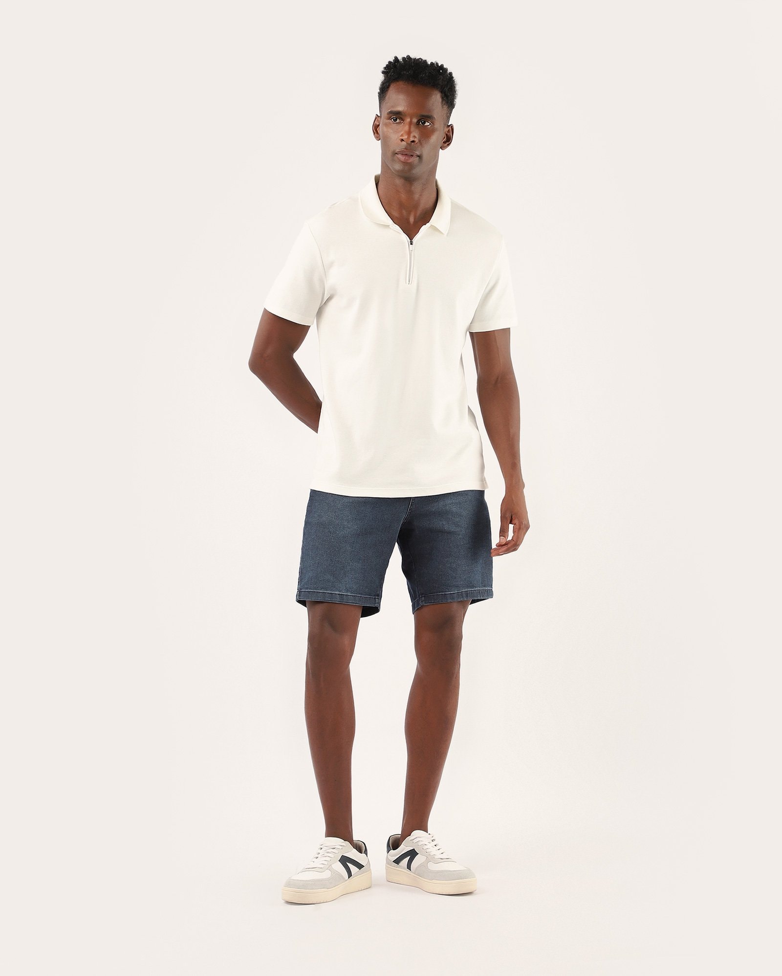 Bermuda jeans masculina slim - denim escuro | Pool Jeans