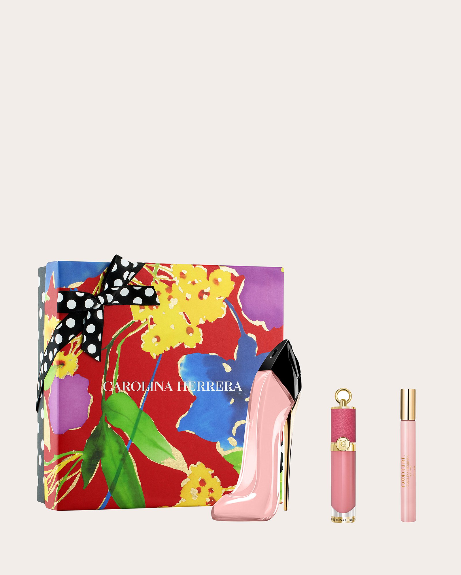 Kit perfume feminino Good Girl Blush EDP 80ml + megaspritzer 10ml + blush Rose Jasmine 5ml | Carolina Herrera