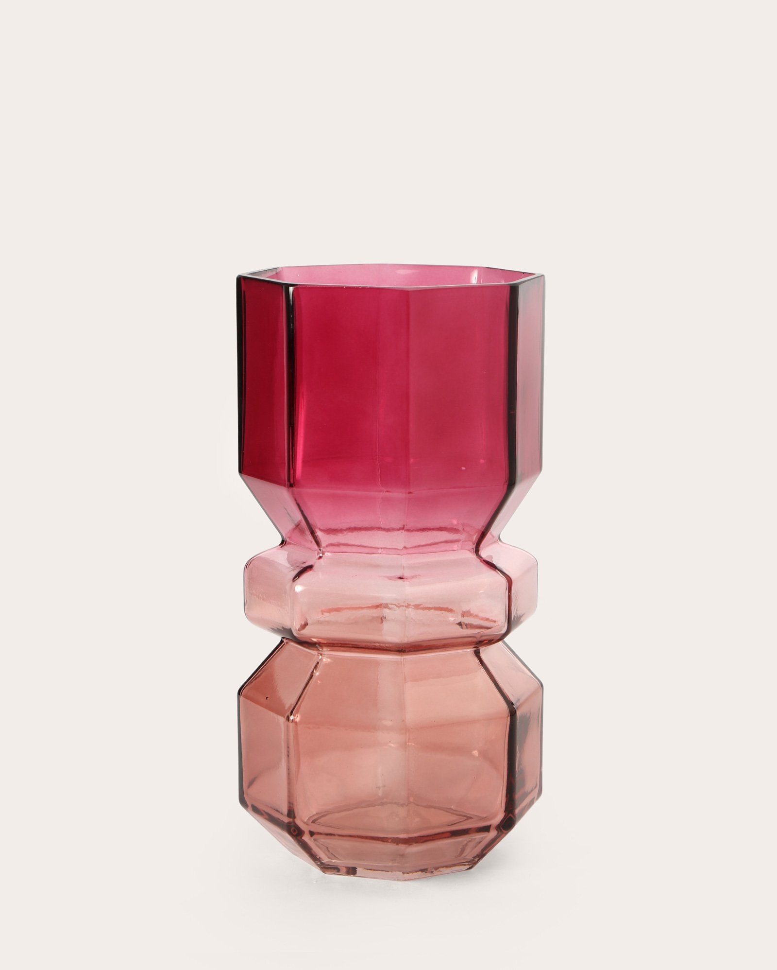Vaso de vidro Blake 24,2cm - rosa | Casa Riachuelo
