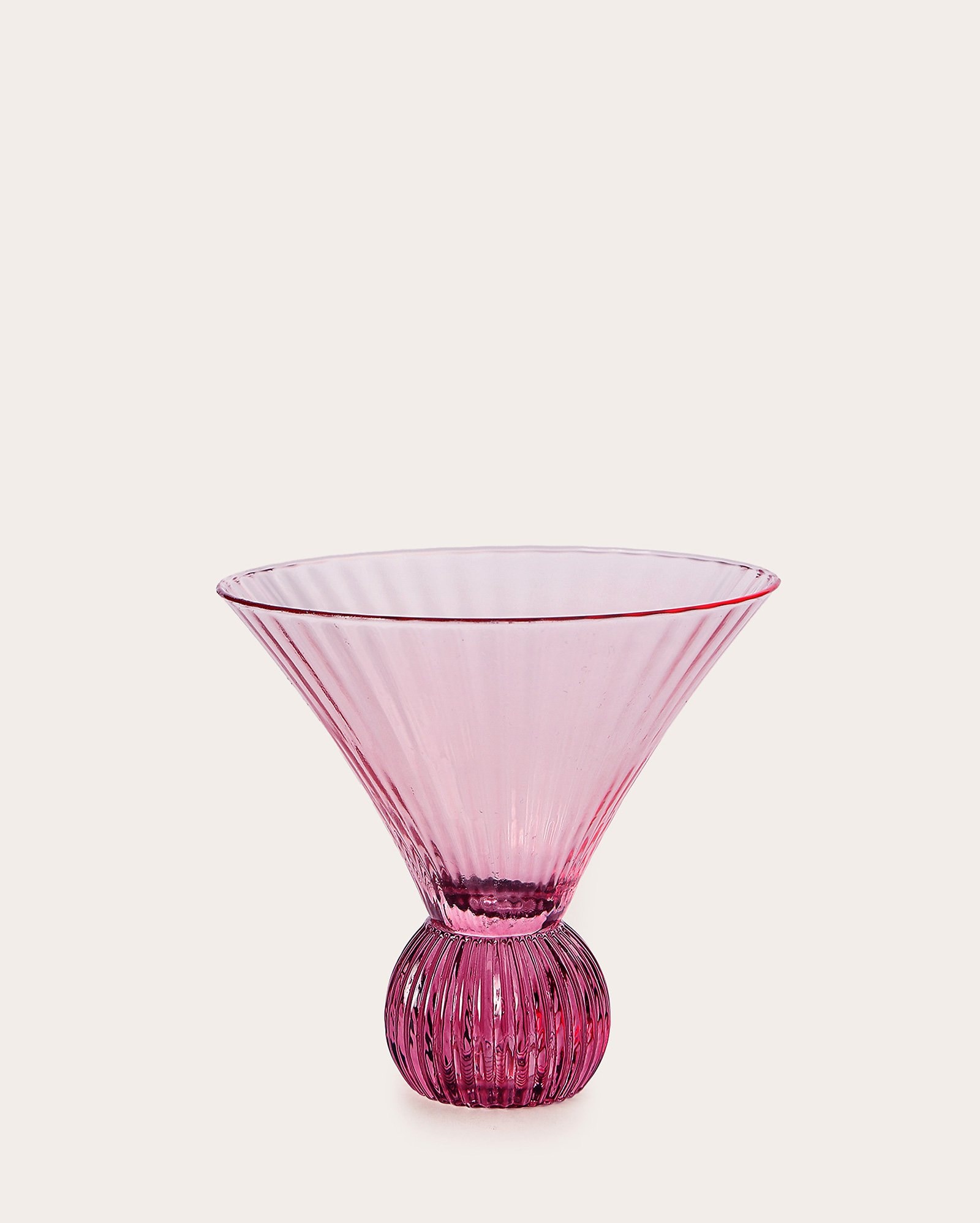 Taça de drink vidro Belinda 230ml - rosa | Casa Riachuelo