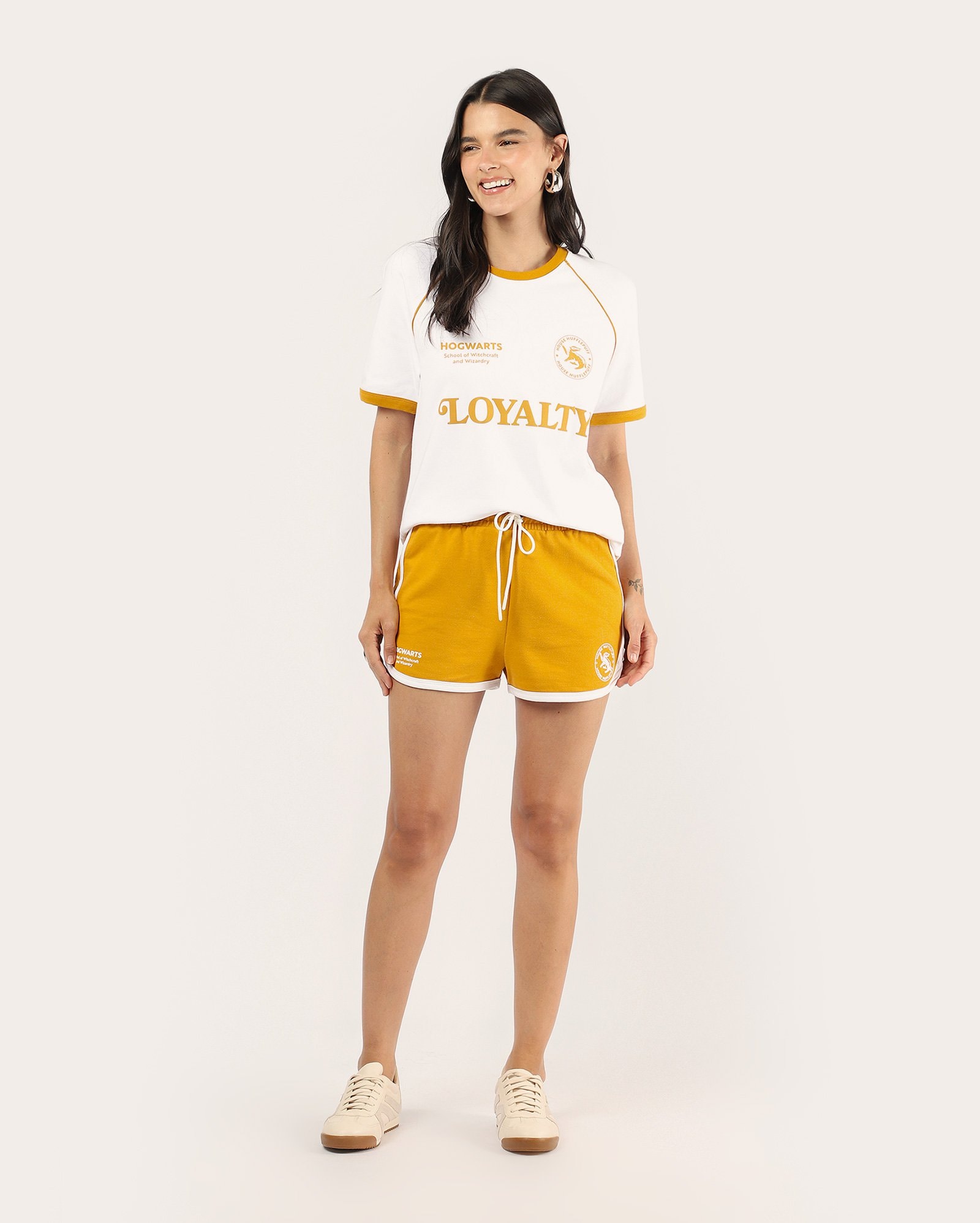 Short feminino retro Harry Potter - Amarelo Escuro | FANLAB