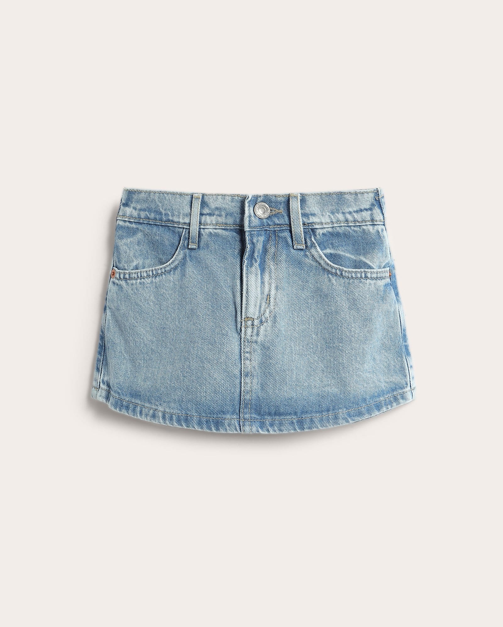 Short-saia jeans infantil regular 6-14A – denim claro - Jeans Clássico Claro