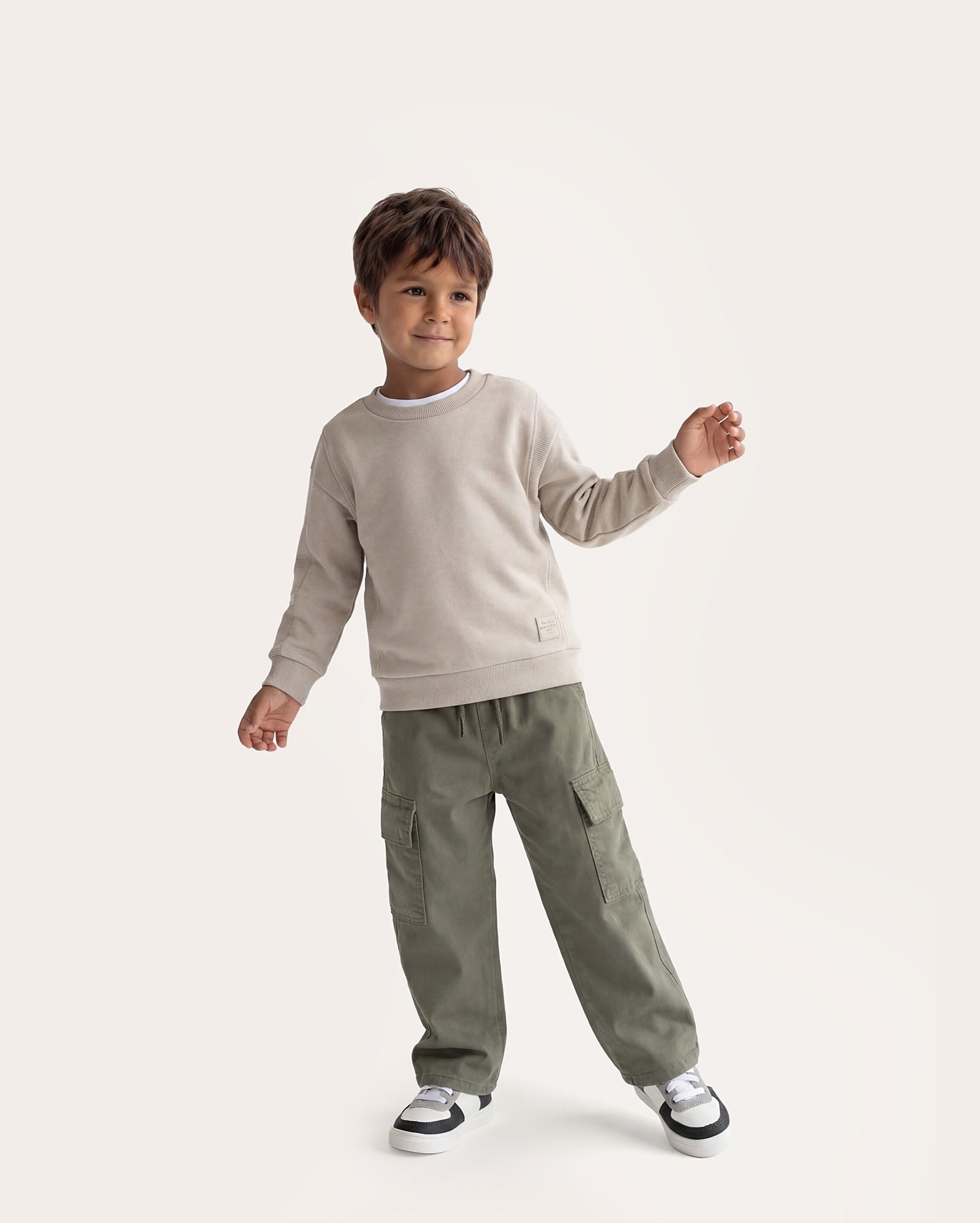 Calça jeans infantil reta 1-6A - Verde