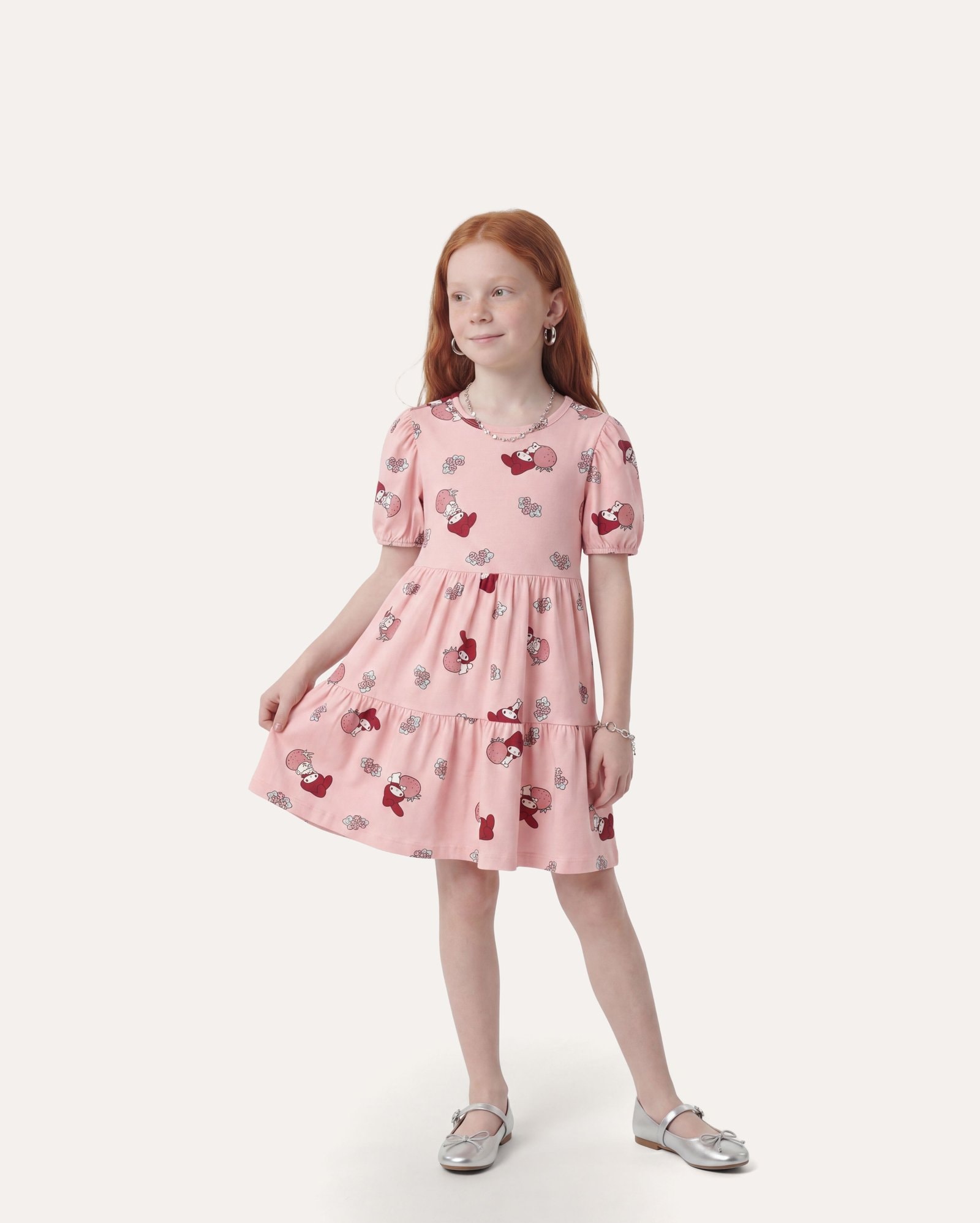 Vestido infantil evasê My Melody 6-14A - rosa | Sanrio