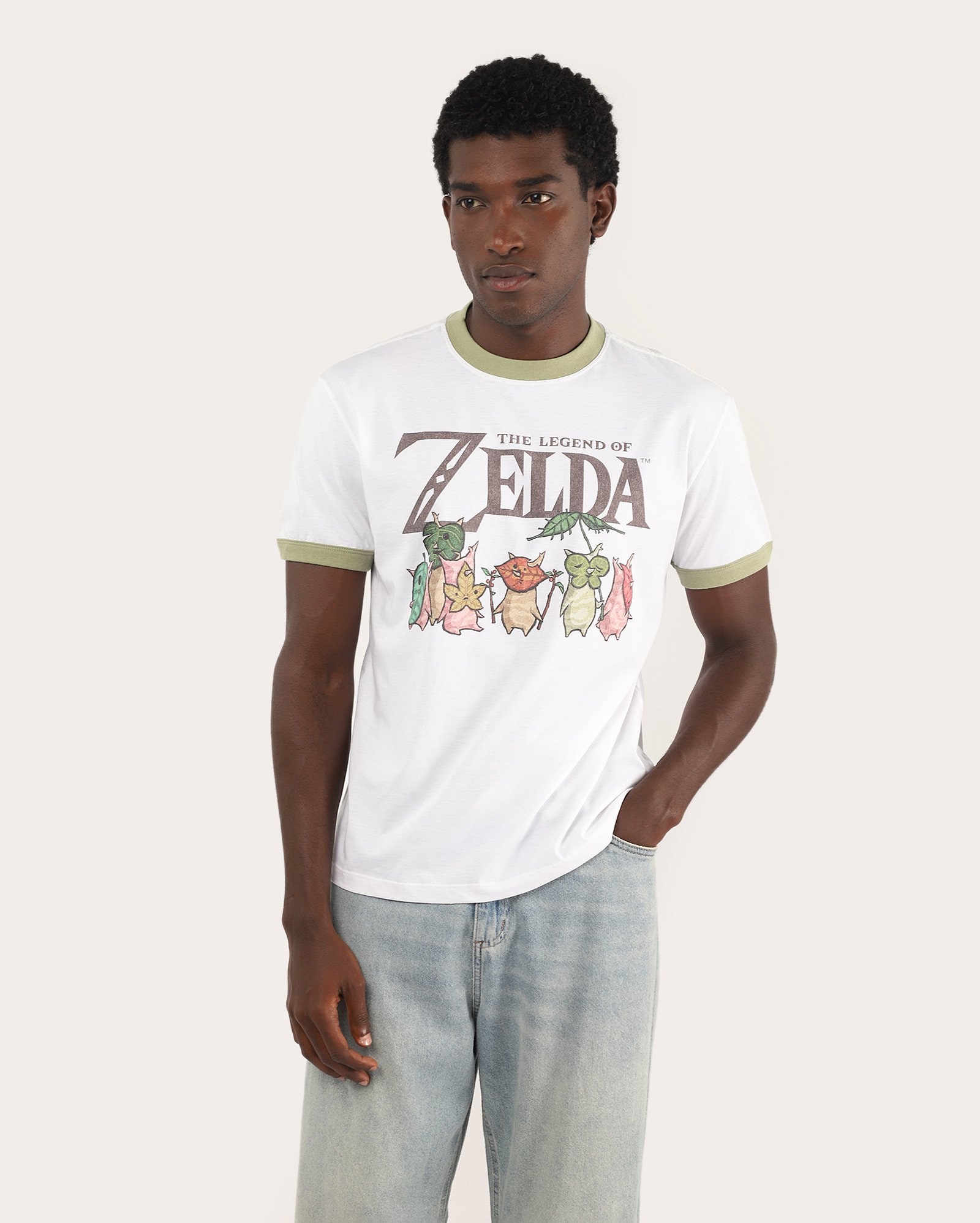 Riachuelo | Camiseta masculina regular Zelda - branca | FANLAB