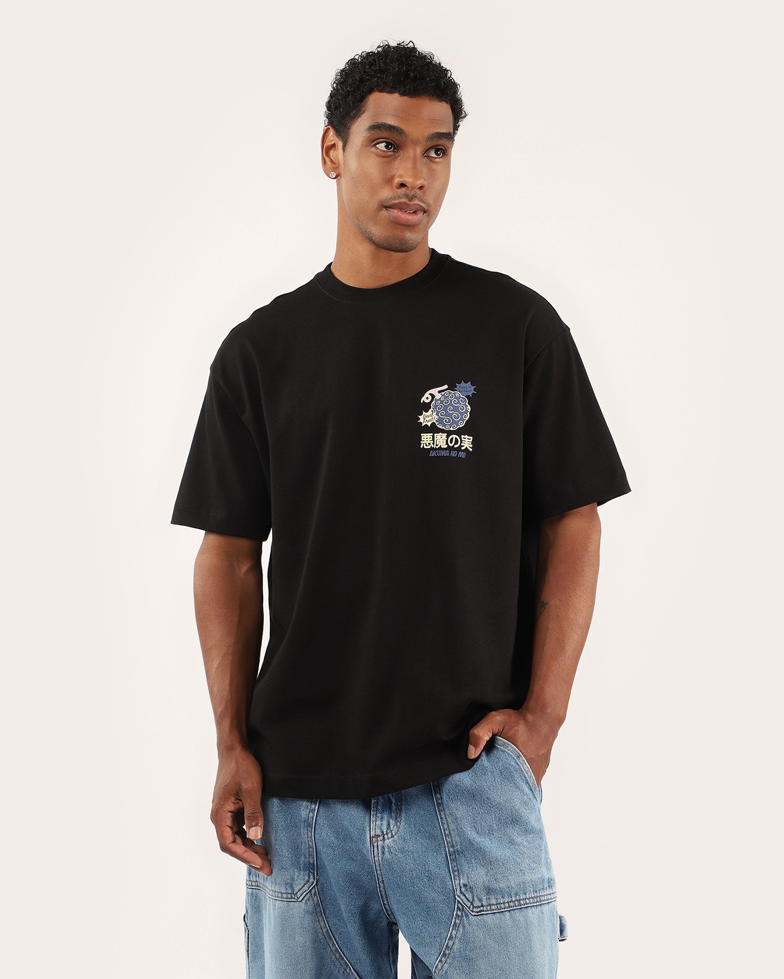 Riachuelo | Camiseta masculina regular One Piece - preta | FANLAB