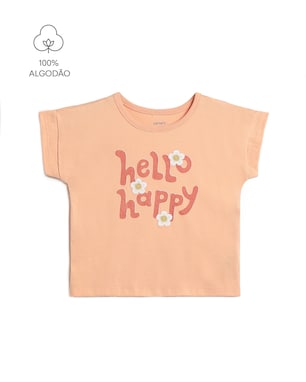 Camiseta infantil estampa com bordados | Carter’s