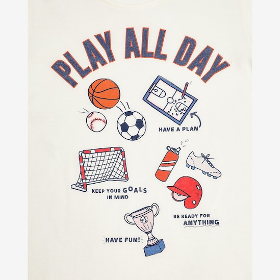 Camiseta infantil esportes - branca | Carter's