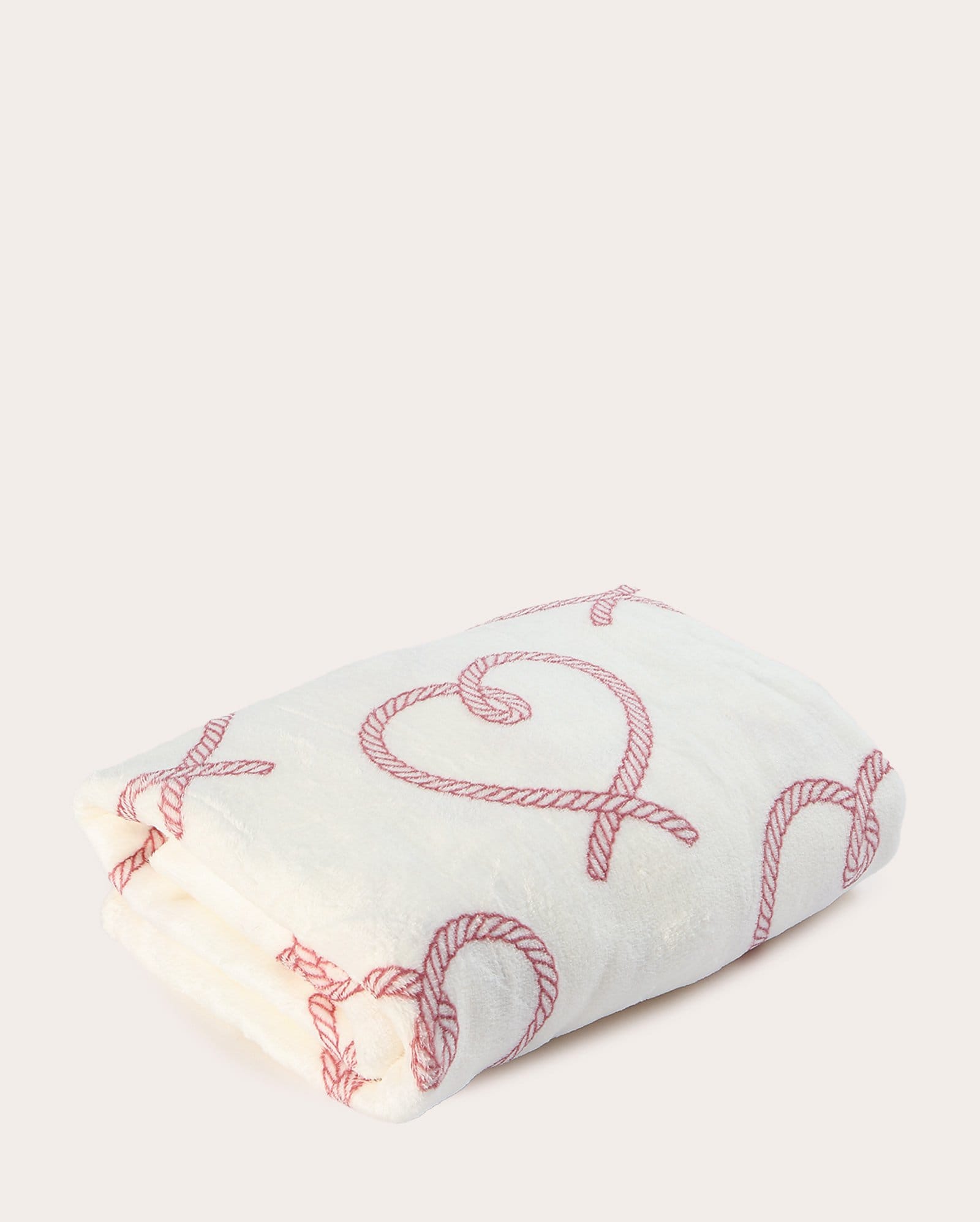 Manta solteiro flannel corações - branca | Casa Riachuelo