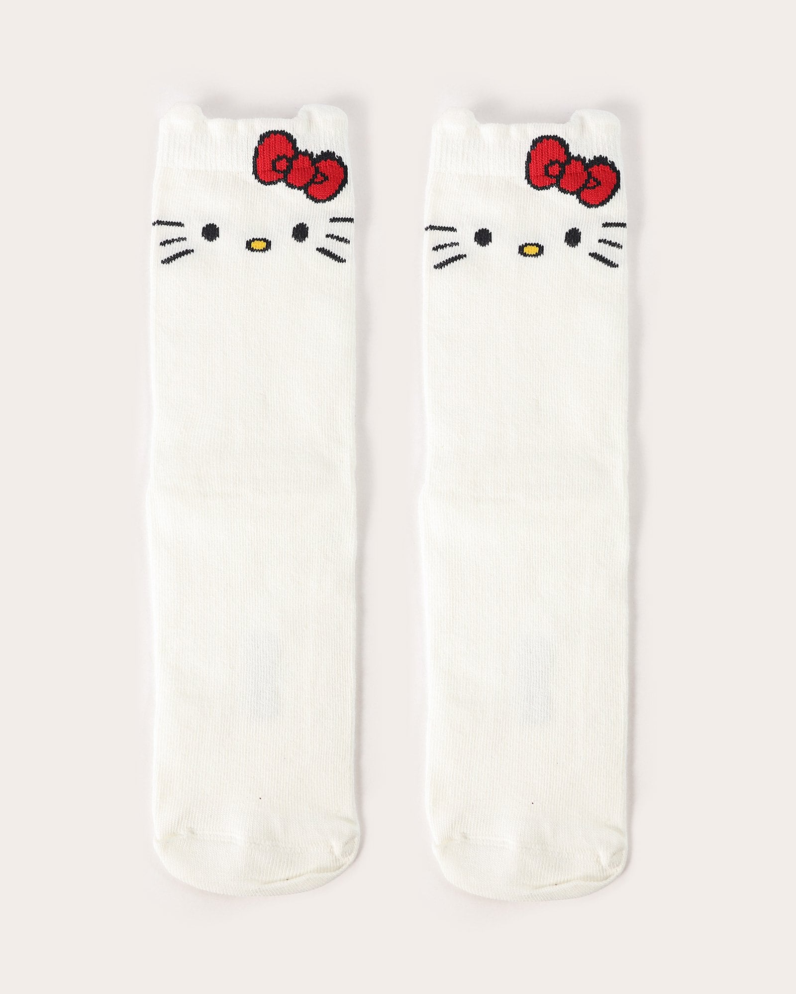 Meia feminina Hello Kitty - off-white | Sanrio