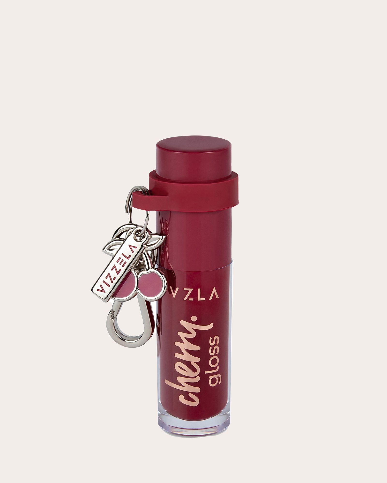 Gloss labial Cherry com chaveiro 6ml | Vizzela Cosméticos