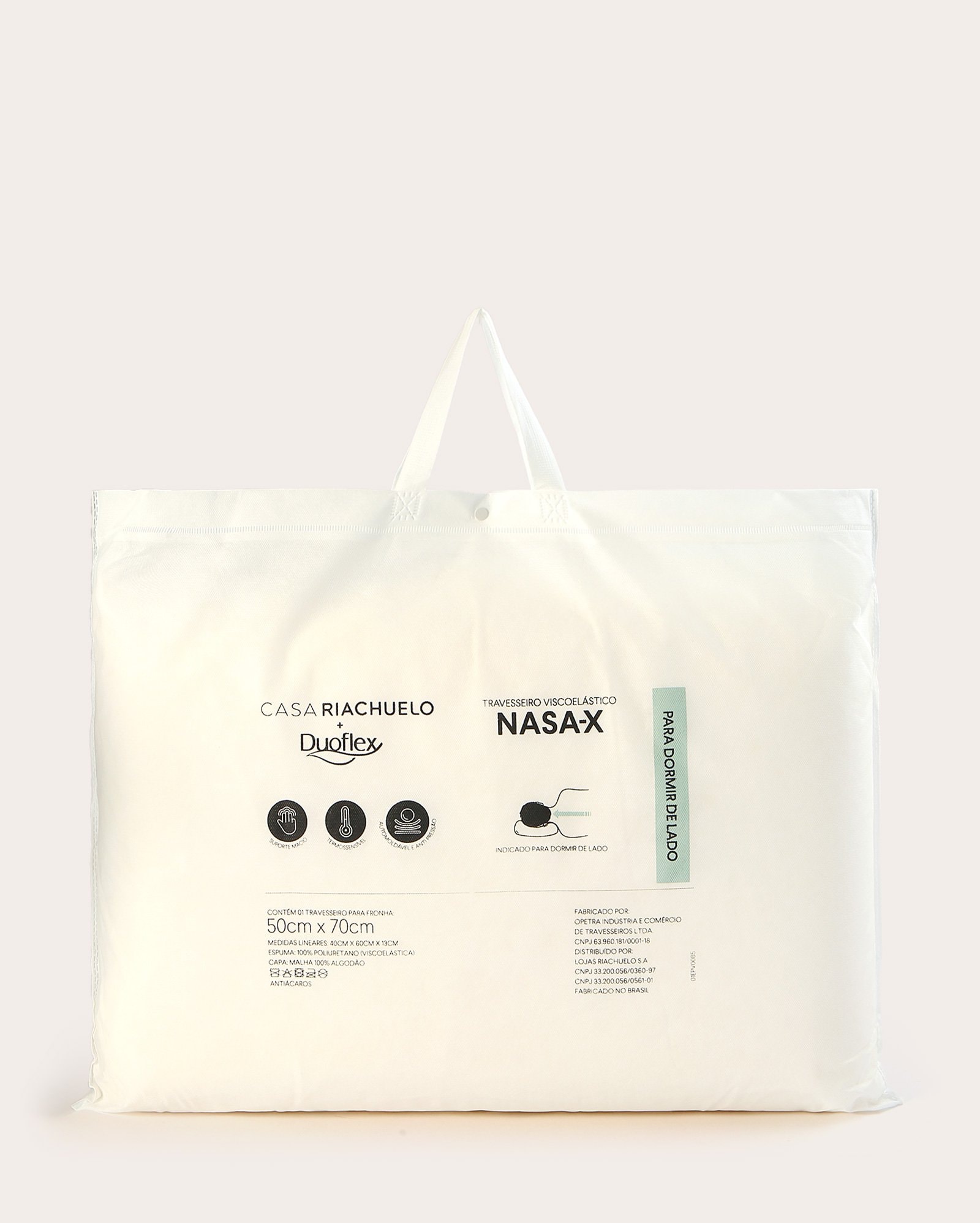 Travesseiro viscoelástico Nasa-X - branco | Duoflex