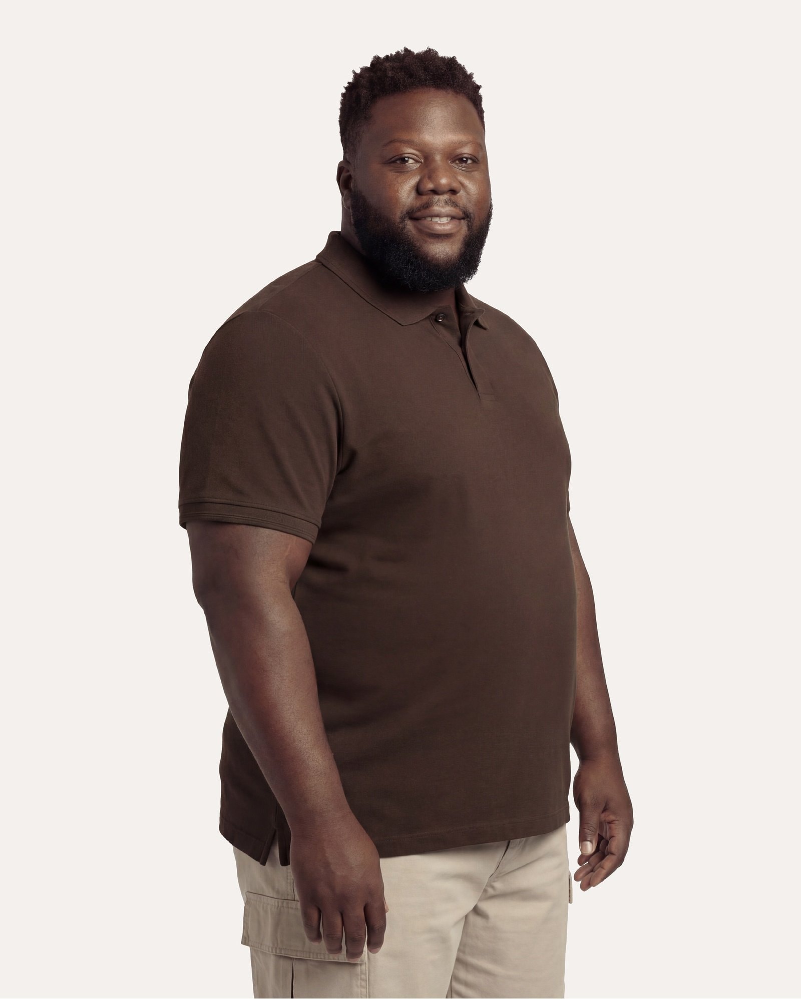 Riachuelo | Polo plus size masculina regular - marrom