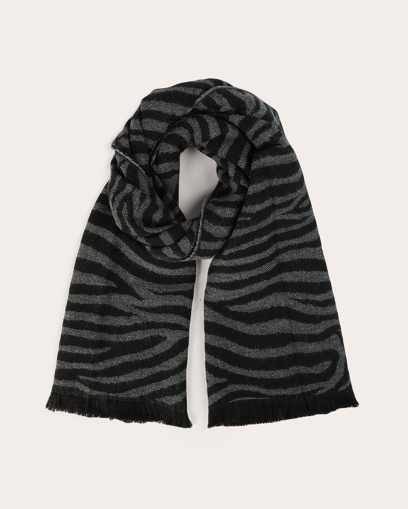 Manta pashmina zebra - preta