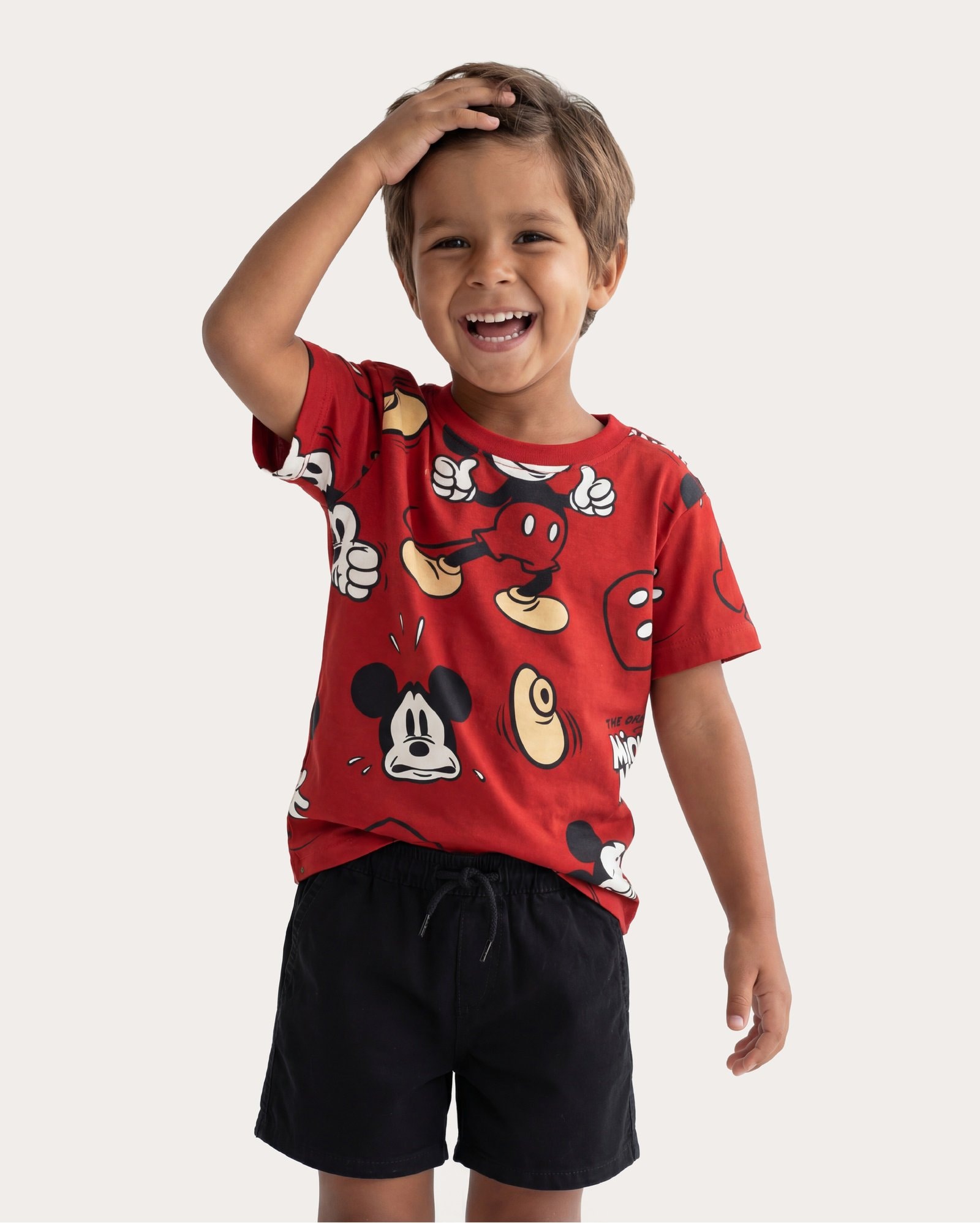 Camiseta infantil Mickey Mouse 1-6A - vermelha | Disney
