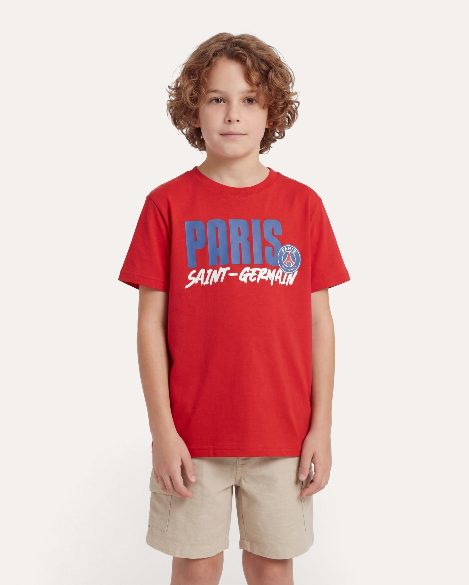 Camiseta infantil regular Paris Saint-Germain 6-14A - vermelha