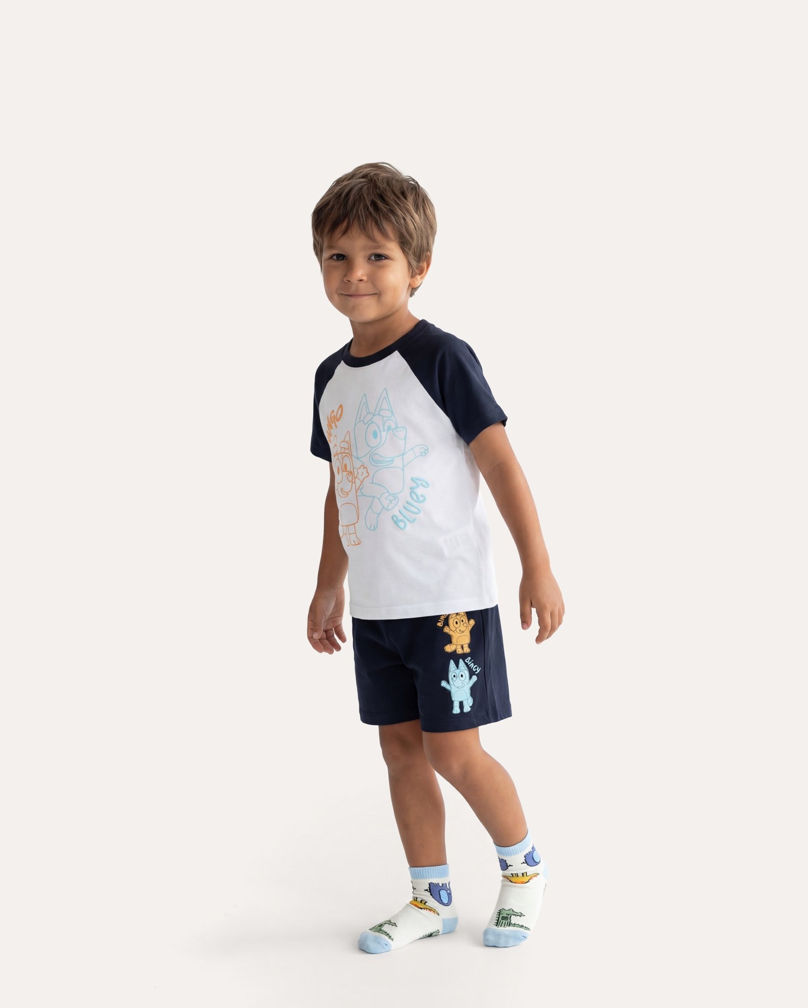 Pijama curto infantil Bluey e Bingo 2-6A - multicor | BBC