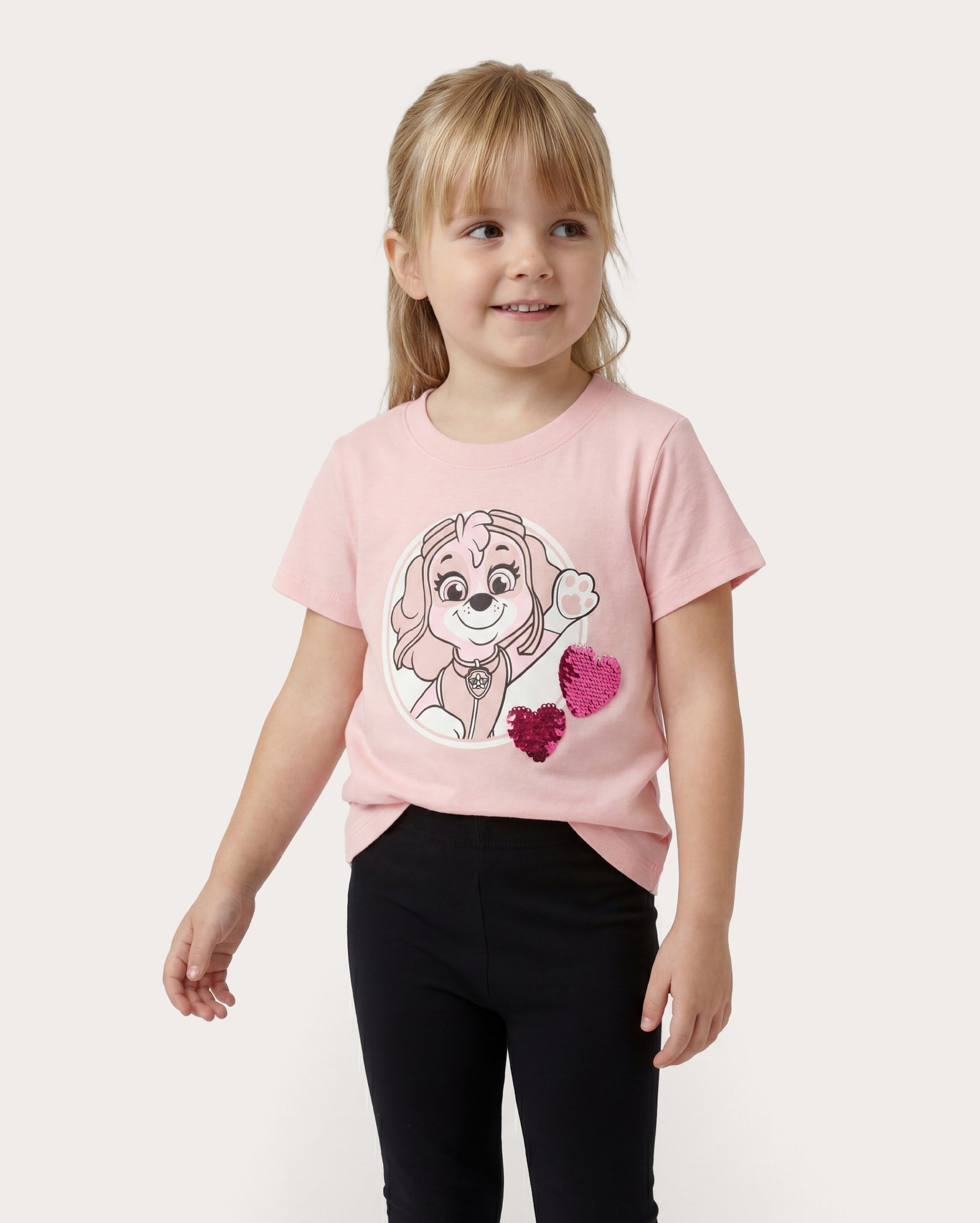 Camiseta infantil Skye paetê 1-6A - rosa | Paramount