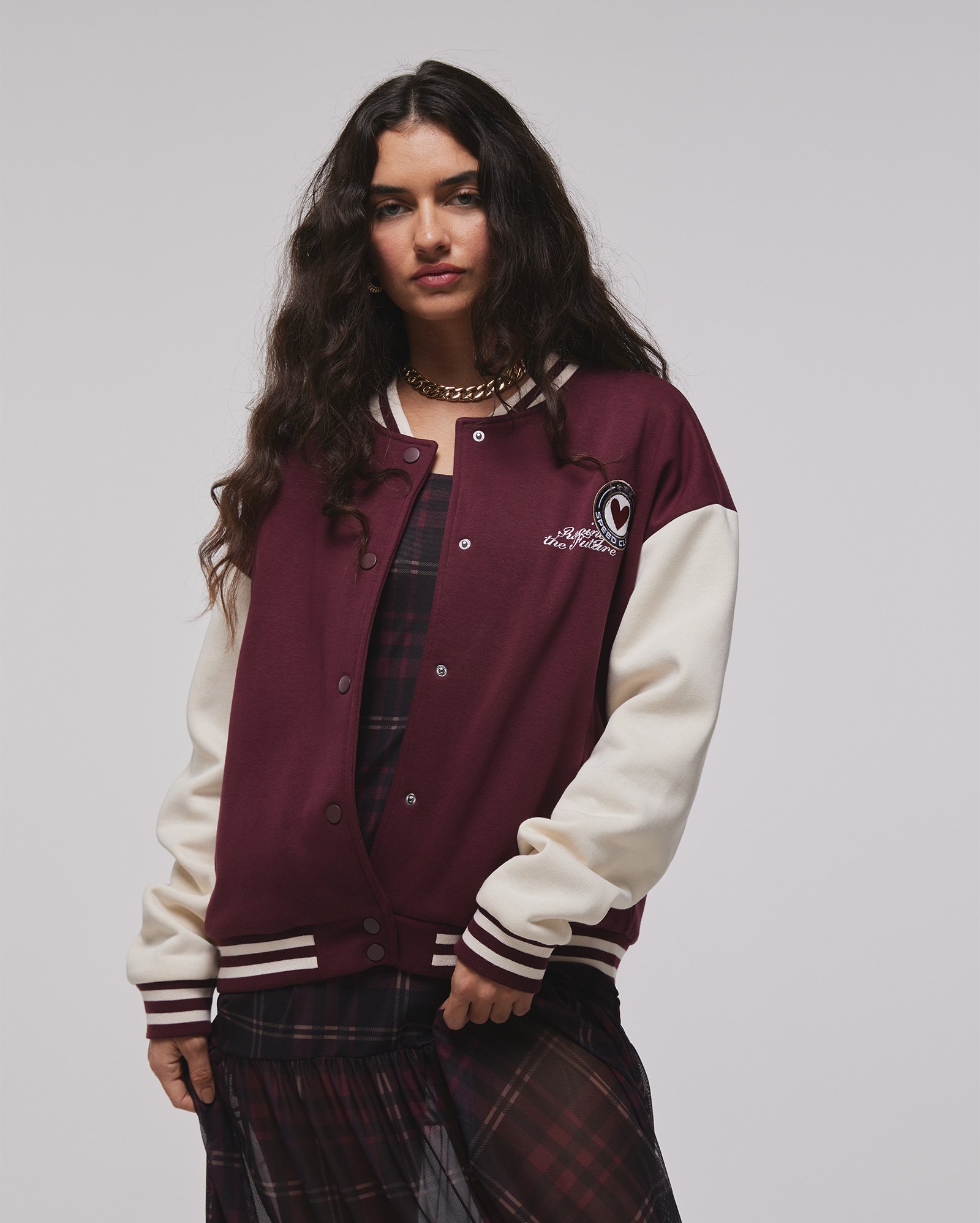 Jaqueta feminina college - vinho | Juliana Jabour - Special Edition