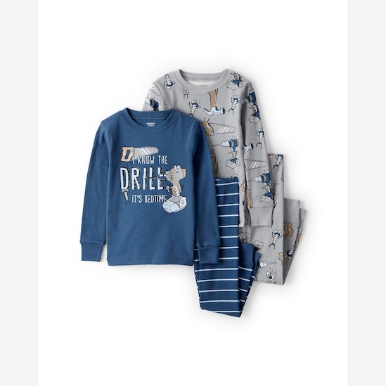 Pijama longo bebê 4 peças it's bedtime - multicor | Carter's