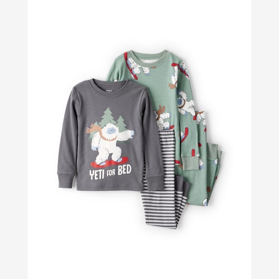 Pijama longo bebê 4 peças Yeti for bed - multicor | Carter's