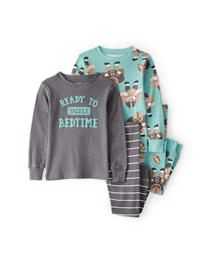Pijama longo infantil 4 peças ready to tackle - multicor | Carter's