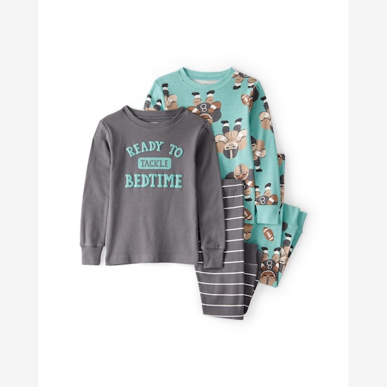 Pijama longo infantil 4 peças ready to tackle - multicor | Carter's