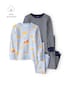 Pijama longo infantil 4 peças macarrão listras - multicor | Carter's