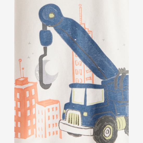 Pijama longo infantil 4 peças construção - multicor | Carter's