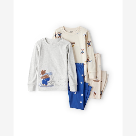 Pijama longo infantil 4 peças ursinho - multicor | Carter's
