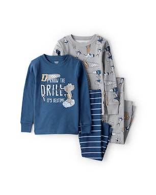 Pijama longo infantil 4 peças it's bedtime - multicor | Carter's