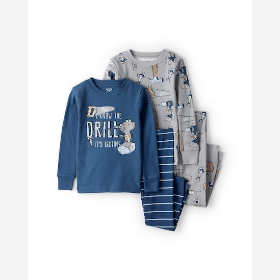 Pijama longo infantil 4 peças it's bedtime - multicor | Carter's