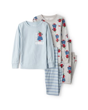 Pijama longo infantil 4 peças chillin' - multicor | Carter's