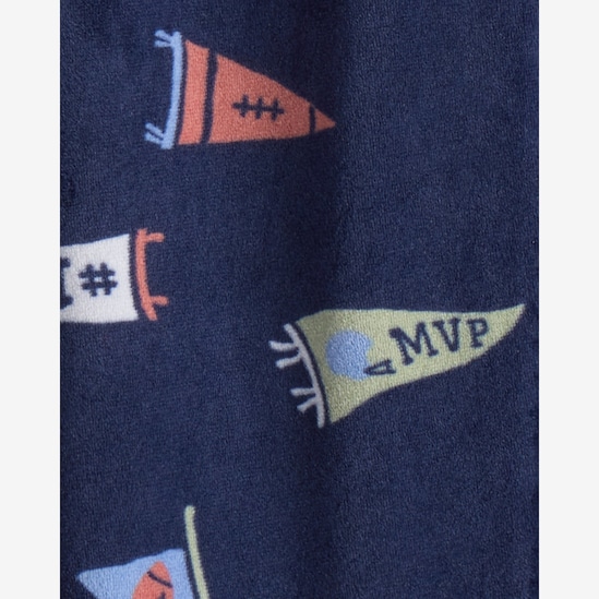 Macacão pijama infantil em plush soccer - azul | Carter's