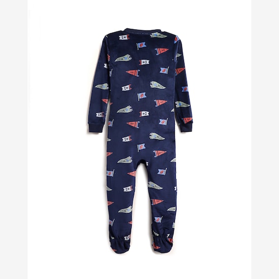 Macacão pijama infantil em plush soccer - azul | Carter's