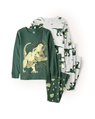 Pijama infantil 4 peças dinossauro - multicor | Carter's