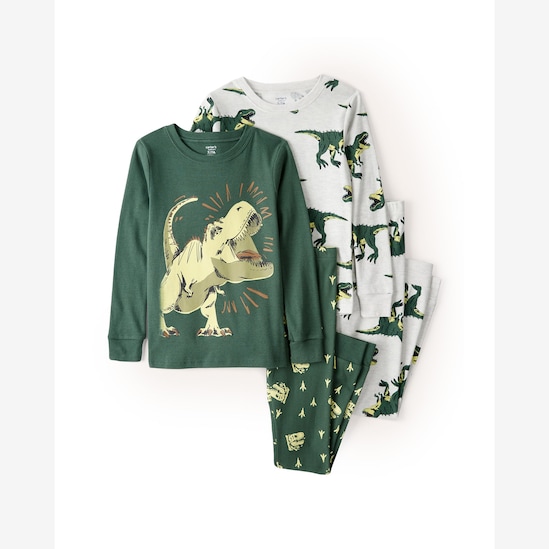 Pijama infantil 4 peças dinossauro - multicor | Carter's