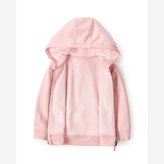 Blusa de moletom infantil com pelúcia - rosa | Carter's