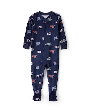 Macacão pijama bebê em plush soccer - azul | Carter's
