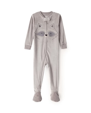 Macacão pijama infantil em plush guaxinim - cinza | Carter's