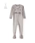 Macacão pijama infantil em plush guaxinim - cinza | Carter's