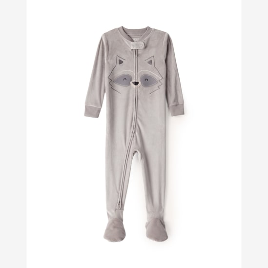 Macacão pijama infantil em plush guaxinim - cinza | Carter's