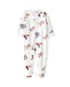 Macacão pijama bebê em fleece bichinhos - branco | Carter's