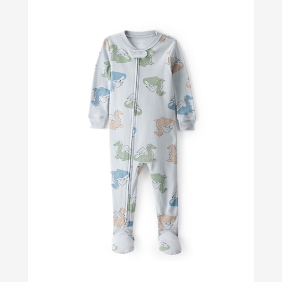 Macacão pijama bebê dragão - cinza | Carter's