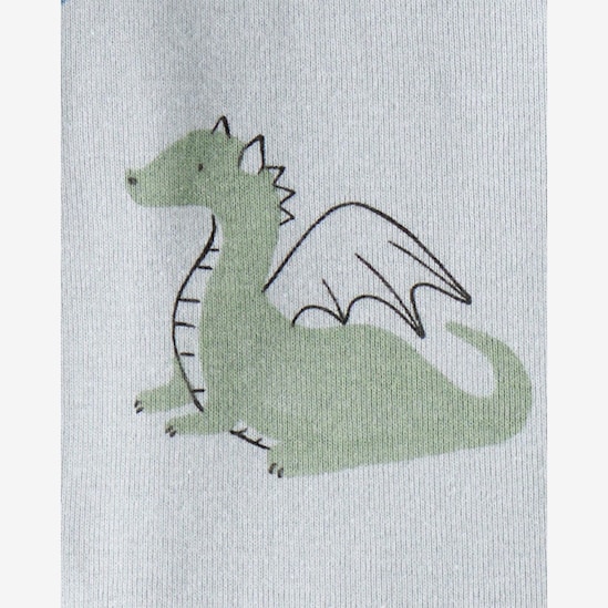 Macacão pijama bebê dragão - cinza | Carter's