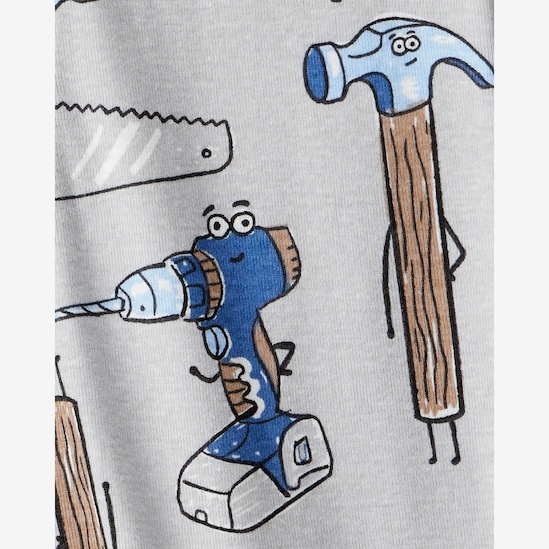Macacão pijama bebê construção - cinza | Carter's