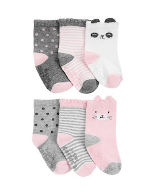 Kit meia infantil 6 pares listrado - multicor | Carter's