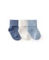 Kit meia bebê 3 pares cano dobrado - multicor | Carter's