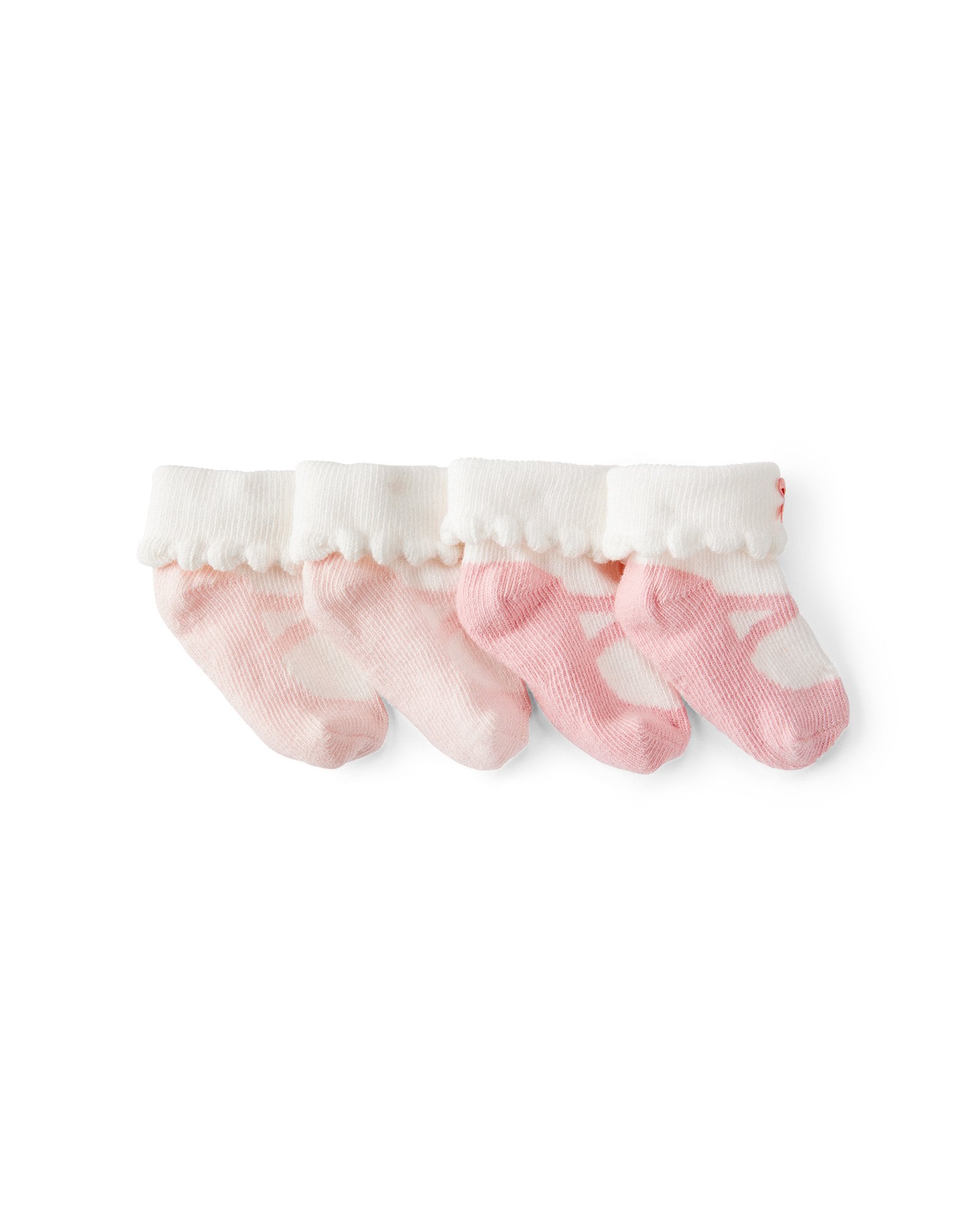 Kit meia bebê 2 pares sapatinho de ballet - rosa | Carter's