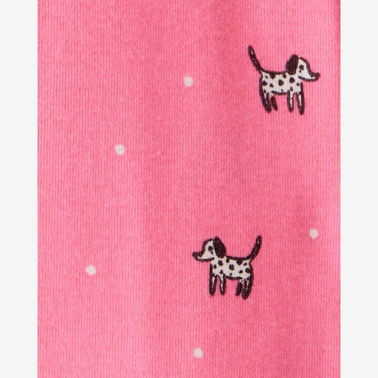 Macacão pijama infantil dálmatas - rosa | Carter's